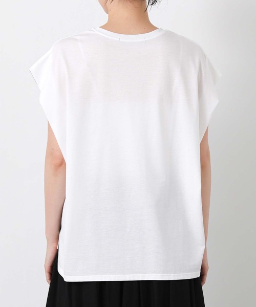 Gready Brilliant(グレディブリリアン)の「レースドッキングフレンチスリーブ(Tシャツ/カットソー・レディース・チャコールグレー/オフホワイト・FREE)」の22枚目の写真