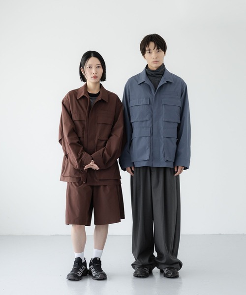 LOWRYS FARM(ローリーズファーム)の「UVカット機能付【LFM(U)】フィッシングシャツジャケット 1052098(ミリタリージャケット・メンズ・ブラウン/ブルー/ブラック・MEDIUM/LARGE)」の4枚目の写真