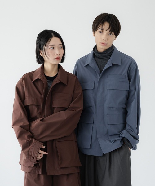 LOWRYS FARM(ローリーズファーム)の「UVカット機能付【LFM(U)】フィッシングシャツジャケット 1052098(ミリタリージャケット・メンズ・ブラウン/ブルー/ブラック・MEDIUM/LARGE)」の5枚目の写真