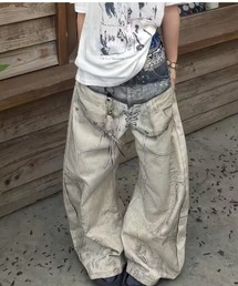 Y2kプリントデニムパンツ