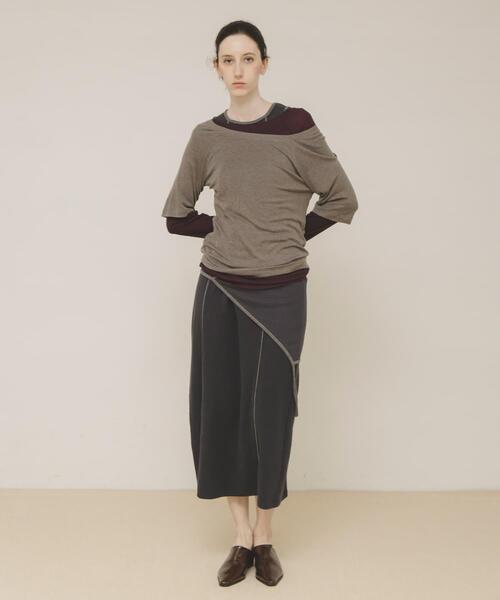 LAATO(ラート)の「layered color tee(Tシャツ/カットソー・レディース・レッド/イエロー/グレー・FREE)」の10枚目の写真