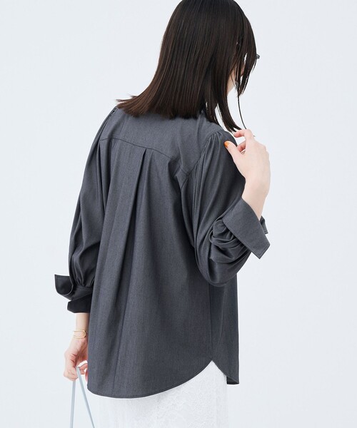 NOLLEY’S Sophi(ノーリーズソフィ)の「《セットアップ対応》ウォッシャブルバイオツイルボウタイブラウス(シャツ/ブラウス・レディース・チャコールグレー/ベビーピンク・38/36)」の17枚目の写真