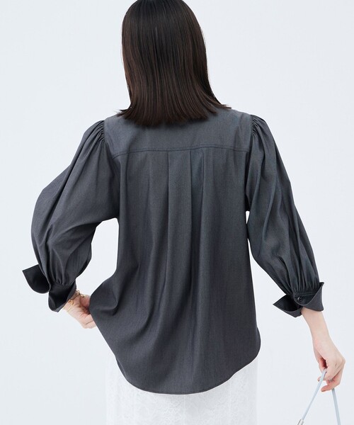 NOLLEY’S Sophi(ノーリーズソフィ)の「《セットアップ対応》ウォッシャブルバイオツイルボウタイブラウス(シャツ/ブラウス・レディース・チャコールグレー/ベビーピンク・38/36)」の18枚目の写真