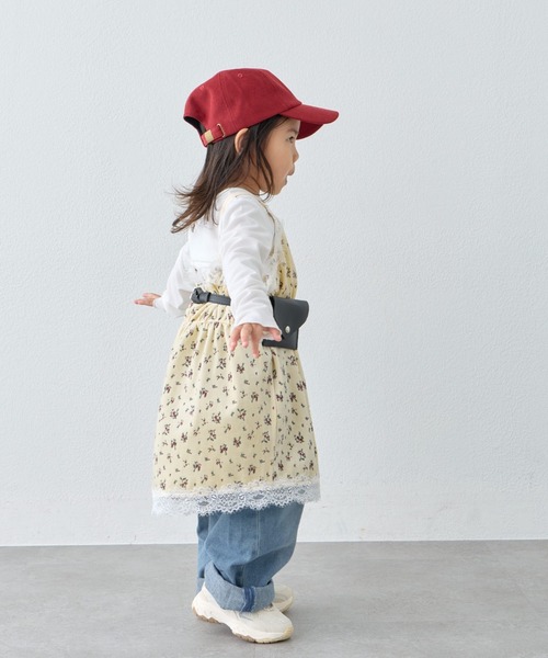 CIAOPANIC TYPY(チャオパニックティピー)の「【KIDS・ZOZO限定】フラワープリントレースベロアアシメキャミチュニック(チュニック・キッズ・ブラック/ブラウン/アイボリー・150/130/110)」の9枚目の写真