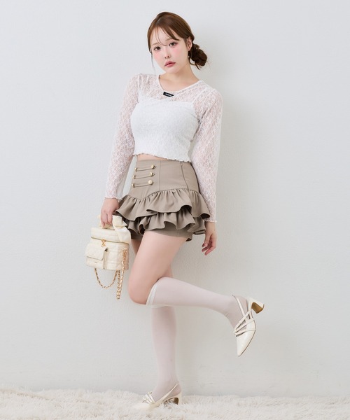 one after another NICE CLAUP(ワンアフターアナザーナイスクラップ)の「ナポレオンミニスカート(スカート・レディース・ブラック/グレー系その他/ブラウン系その他/ベージュ・SMALL/MEDIUM)」の21枚目の写真