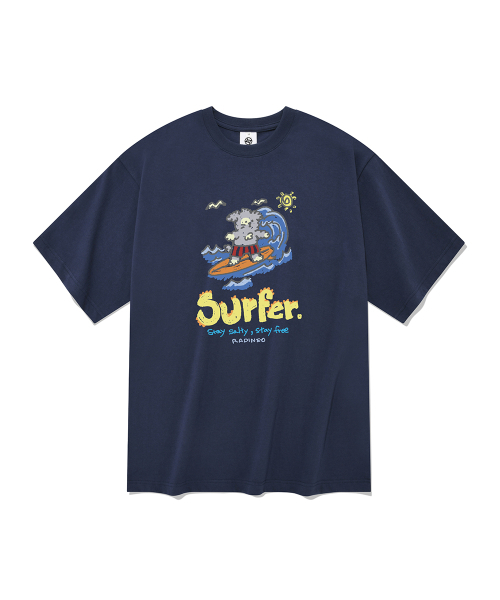 RADINEO(ラディネオ)の「サーファー半袖Tシャツネイビー(Tシャツ/カットソー・メンズ・その他・MEDIUM/LARGE/X-LARGE/SMALL)」の1枚目の写真