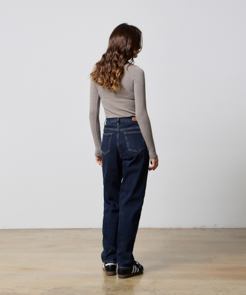 RYUL+WAI(リュルアンドワイ)の「デニム裏起毛テーパードパンツインディゴW5(デニムパンツ・レディース・その他・SMALL/MEDIUM)」の3枚目の写真