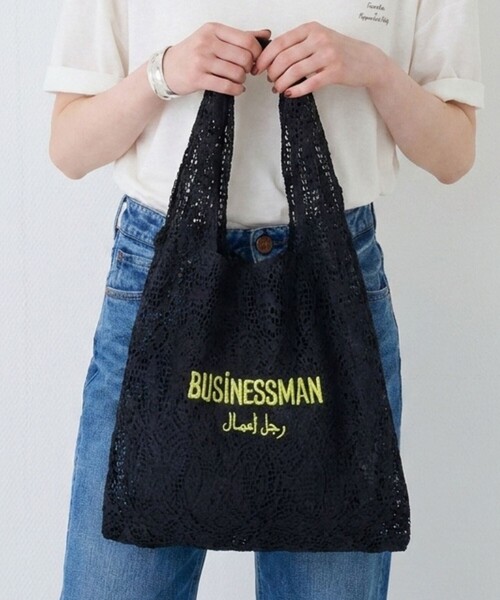 LY(エルワイ)の「【LY / エルワイ】スークバッグ / 刺繍ロゴレーストートバッグ / Souk bag(トートバッグ・レディース・ホワイト/ブラック・フリー)」の1枚目の写真
