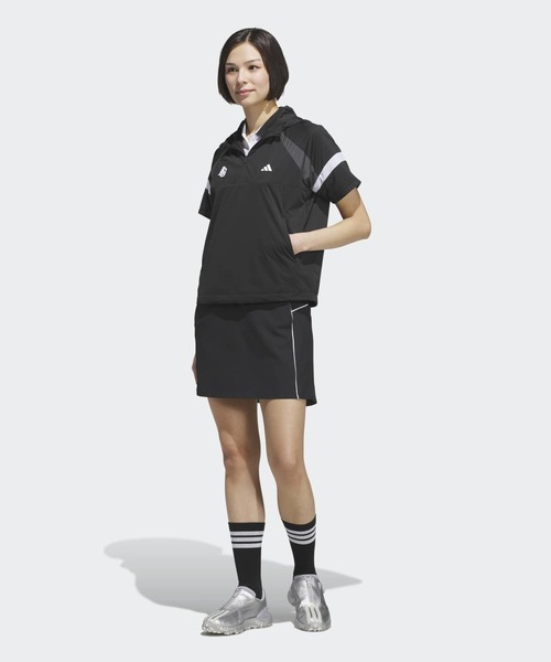 adidas(アディダス)の「ハーフジップ フード付きアノラックジャケット 半袖 / ハーフジップ【adidas Golf/アディダスゴルフ】(ブルゾン・レディース・ブラック・X-SMALL/X-LARGE/SMALL/MEDIUM/LARGE/XX-LARGE)」の5枚目の写真