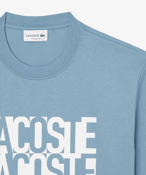 LACOSTE(ラコステ)の「リピートロゴプリントコットンTシャツ(Tシャツ/カットソー・メンズ・ホワイト/ブラック/ライトブルー・2/3/4/5)」の13枚目の写真