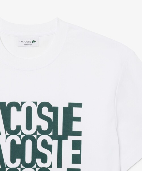 LACOSTE(ラコステ)の「リピートロゴプリントコットンTシャツ(Tシャツ/カットソー・メンズ・ホワイト/ブラック/ライトブルー・2/3/4/5)」の19枚目の写真