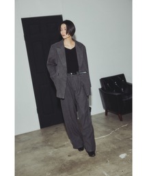 【SET】ウールタッチジャケット×ウールタッチストレートパンツ