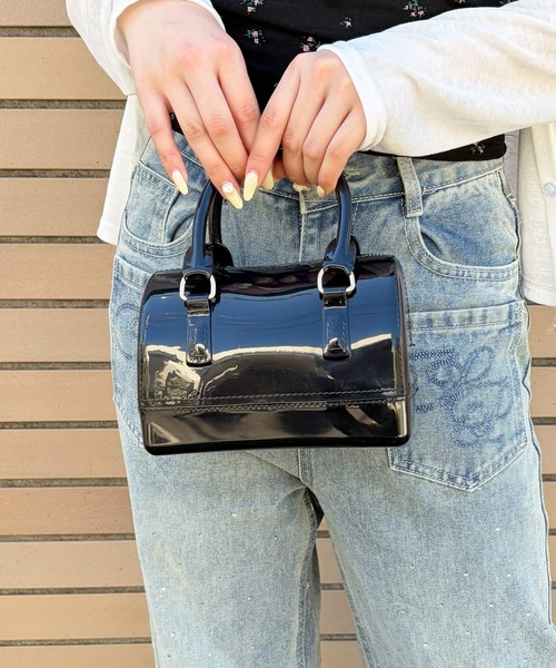 frunco(フランコ)の「【ZOZOTOWN限定】ジェリーショルダーミニボストンバッグ(ボストンバッグ・レディース・ライトブルー/ホワイト/ワインレッド/ミント/イエロー/ブラック・FREE)」の10枚目の写真