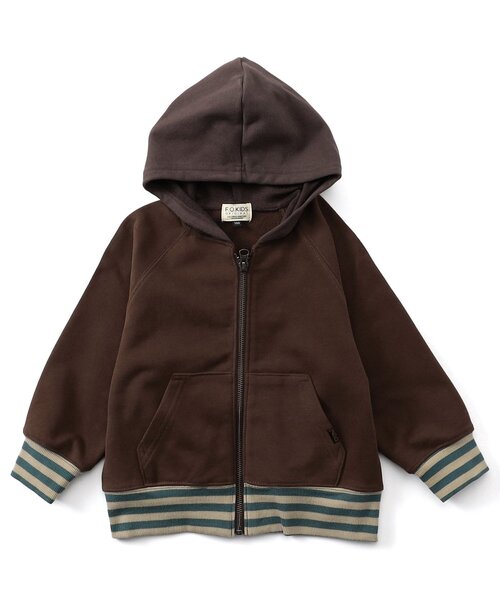F.O.KIDS(エフオーキッズ)の「ジップパーカー(パーカー・キッズ・グレー/パープル/ブラウン・80/150/140/130/90/120/100/110)」の1枚目の写真