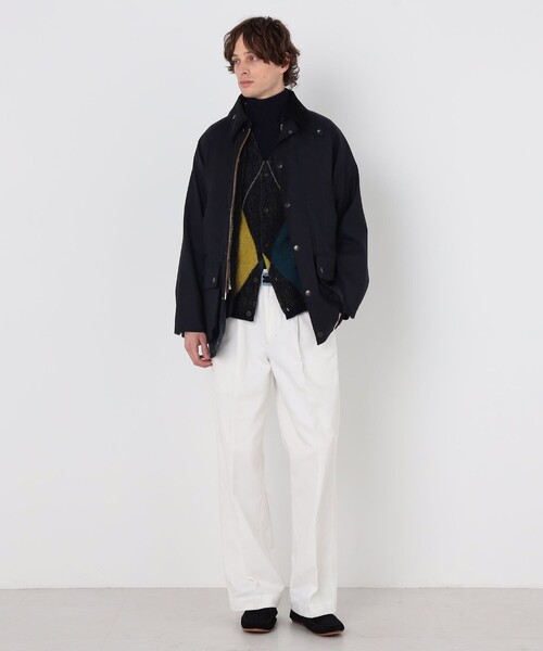 TOMORROWLAND （トゥモローランド）の「【WEB先行予約・別注】Barbour CL BEAUFORT 3WAY ウールブルゾン DORMEUIL（ブルゾン・メンズ・ネイビー/カーキ・36/38/40）」の3枚目の写真