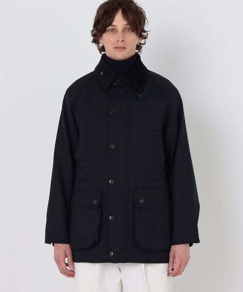 TOMORROWLAND （トゥモローランド）の「【WEB先行予約・別注】Barbour CL BEAUFORT 3WAY ウールブルゾン DORMEUIL（ブルゾン・メンズ・ネイビー/カーキ・36/38/40）」の5枚目の写真