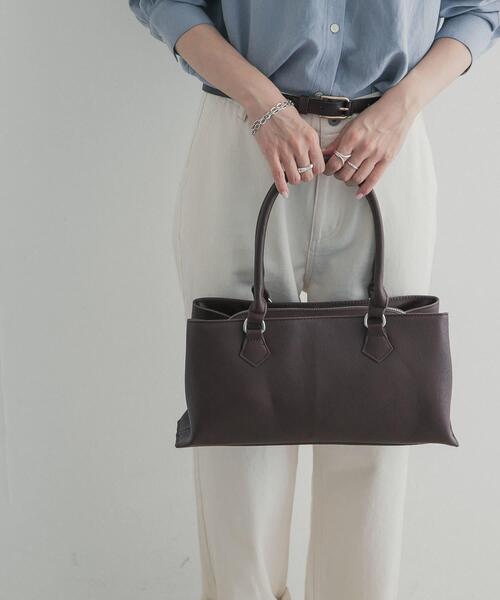 URBAN RESEARCH DOORS(アーバンリサーチドアーズ)の「ワイドボストンバッグ(ハンドバッグ・レディース・ブラック/ブラウン・ONE)」の8枚目の写真