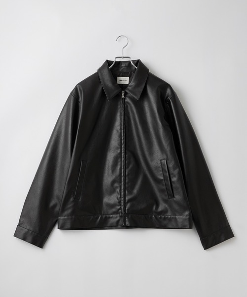 EMMA CLOTHES(エマクローズ)の「合皮ジップアップブルゾン(ブルゾン・メンズ・ダークブラウン/ブラック・M/L/S)」の21枚目の写真