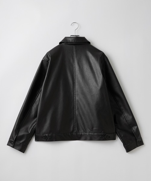 EMMA CLOTHES(エマクローズ)の「合皮ジップアップブルゾン(ブルゾン・メンズ・ダークブラウン/ブラック・M/L/S)」の22枚目の写真