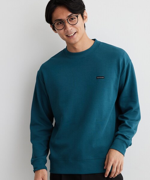THE SHOP TK (ザ ショップ ティーケー )の「【洗濯機OK/ユニセックス】ダンボール ロゴスウェット(スウェット・メンズ・グレー/オフホワイト/モスグリーン・02/03/04)」の3枚目の写真