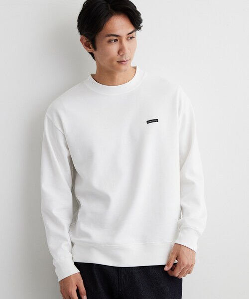THE SHOP TK (ザ ショップ ティーケー )の「【洗濯機OK/ユニセックス】ダンボール ロゴスウェット(スウェット・メンズ・グレー/オフホワイト/モスグリーン・02/03/04)」の6枚目の写真