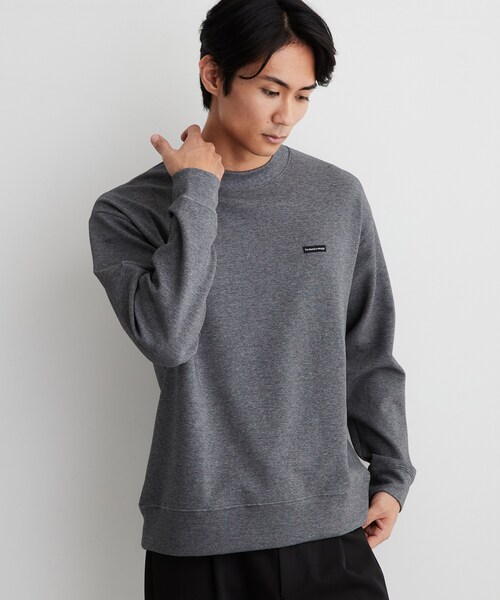 THE SHOP TK (ザ ショップ ティーケー )の「【洗濯機OK/ユニセックス】ダンボール ロゴスウェット(スウェット・メンズ・グレー/オフホワイト/モスグリーン・02/03/04)」の10枚目の写真