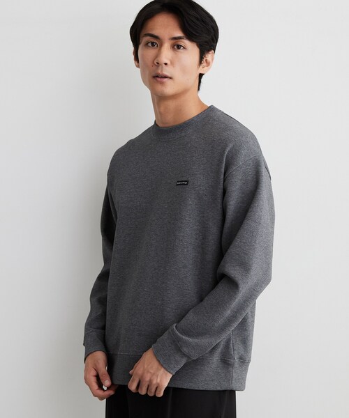 THE SHOP TK (ザ ショップ ティーケー )の「【洗濯機OK/ユニセックス】ダンボール ロゴスウェット(スウェット・メンズ・グレー/オフホワイト/モスグリーン・02/03/04)」の11枚目の写真