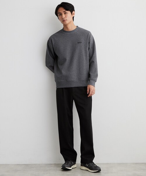 THE SHOP TK (ザ ショップ ティーケー )の「【洗濯機OK/ユニセックス】ダンボール ロゴスウェット(スウェット・メンズ・グレー/オフホワイト/モスグリーン・02/03/04)」の12枚目の写真