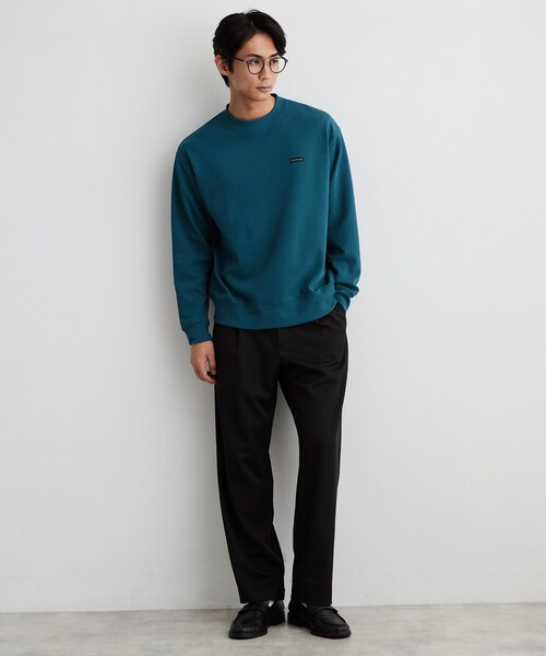 THE SHOP TK (ザ ショップ ティーケー )の「【洗濯機OK/ユニセックス】ダンボール ロゴスウェット(スウェット・メンズ・グレー/オフホワイト/モスグリーン・02/03/04)」の16枚目の写真