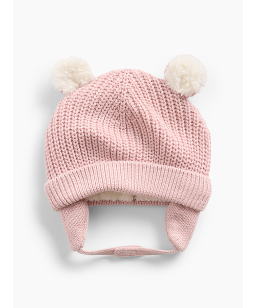 GAP(ギャップ)の「裏ボア くまさんハット (ベビー)(キャップ・キッズ・その他1/ピンク/ブルー/ベージュ・0-3M/3-6M/6-12 M)」の3枚目の写真