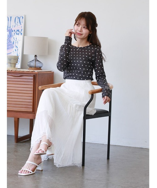 fifth(フィフス)の「ティアードレースフレアスカート(スカート・レディース・ホワイト/ブラック・M)」の16枚目の写真