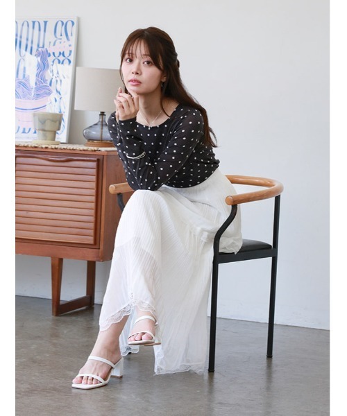 fifth(フィフス)の「ティアードレースフレアスカート(スカート・レディース・ホワイト/ブラック・M)」の17枚目の写真