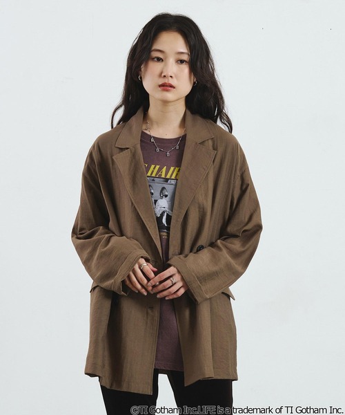 ROSE BUD(ローズバッド)の「TAILORED JACKET(テーラードジャケット・レディース・ブラウン/ブラック・ONE SIZE)」の2枚目の写真