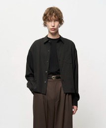 TEXTURED CROPPED SHIRT