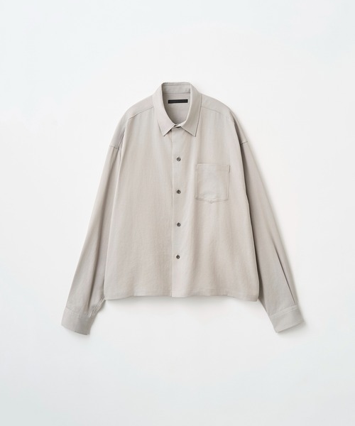 Juha(ユハ)の「TEXTURED CROPPED SHIRT(シャツ/ブラウス・メンズ・ブラック/ライトグレー・3/4)」の4枚目の写真
