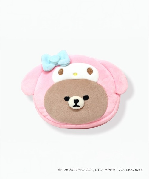 sanrio（サンリオ）の「Sanrio characters x mofmofriends なかよしフェイスポーチ（ポーチ・レディース・ブラウン/ライトピンク/ライトベージュ/ライトイエロー/ブルーグレー/ベージュ系その他3・FREE）」の15枚目の写真