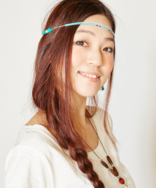 チャイハネ（チャイハネ）の「【チャイハネ】ジェリヘアバンド（ヘアバンド・レディース・ブルー/ターコイズブルー・FREE）」の5枚目の写真