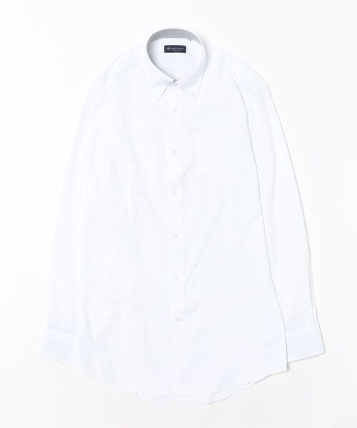TOKYO SHIRTS（トウキョウシャツ）の「【吸水速乾】【COFREX】 形態安定ノンアイロン ボタンダウン 長袖ビジネスワイシャツ（大きいサイズ・長いサイズ）（ビジネスシャツ・メンズ・ホワイト・首回り47cm-裄丈86cm/首回り45cm-裄丈90cm/首回り45cm-裄丈86cm/首回り45cm-裄丈82cm/首回り41cm-裄丈90cm/首回り43cm-裄丈90cm/首回り42cm-裄丈90cm/首回り39cm-裄丈88cm）」の6枚目の写真