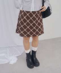 【umm.】フリルポケット台形ミニスカート