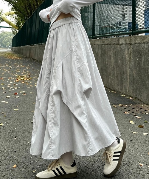 SHOUYO(ショウヨウ)の「かわいいシルエットデザインロングスカート(スカート・レディース・ブラック/グレー/ベージュ・M)」の4枚目の写真
