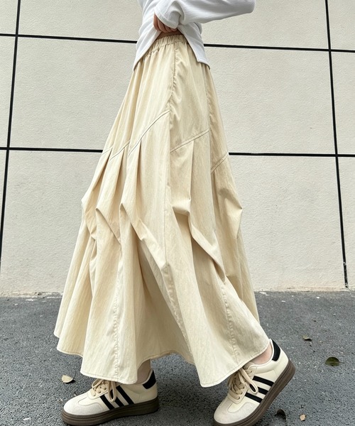 SHOUYO(ショウヨウ)の「かわいいシルエットデザインロングスカート(スカート・レディース・ブラック/グレー/ベージュ・M)」の9枚目の写真