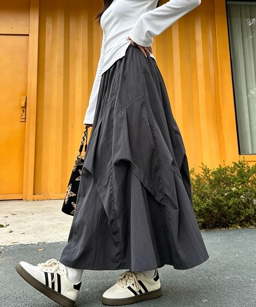 SHOUYO(ショウヨウ)の「かわいいシルエットデザインロングスカート(スカート・レディース・ブラック/グレー/ベージュ・M)」の11枚目の写真