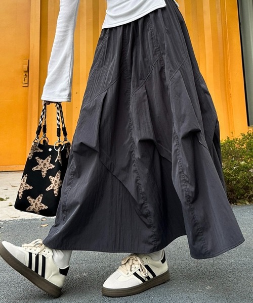 SHOUYO(ショウヨウ)の「かわいいシルエットデザインロングスカート(スカート・レディース・ブラック/グレー/ベージュ・M)」の13枚目の写真