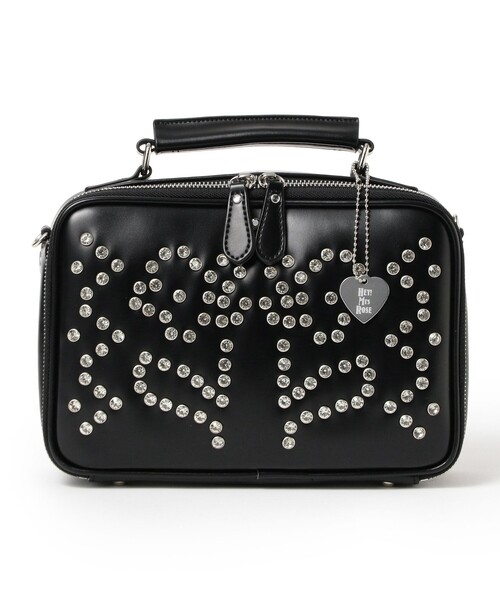 Ray BEAMS(レイビームス)の「HEY!Mrs ROSE / Rhinestone Mini Boston(トートバッグ・レディース・イエロー/ブラック・ONE SIZE)」の1枚目の写真