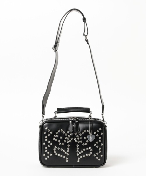 Ray BEAMS(レイビームス)の「HEY!Mrs ROSE / Rhinestone Mini Boston(トートバッグ・レディース・イエロー/ブラック・ONE SIZE)」の5枚目の写真