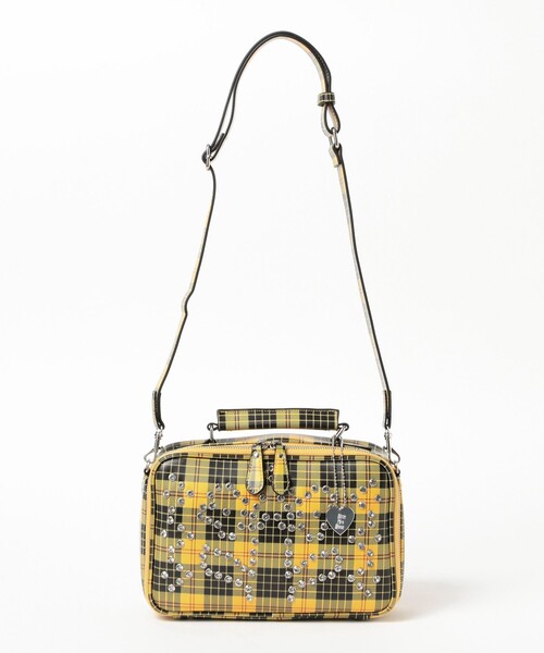 Ray BEAMS(レイビームス)の「HEY!Mrs ROSE / Rhinestone Mini Boston(トートバッグ・レディース・イエロー/ブラック・ONE SIZE)」の11枚目の写真