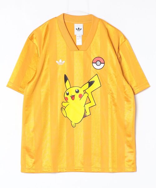 adidas(アディダス)の「Pokemon ジャージTシャツ / アディダスオリジナルス adidas Originals(Tシャツ/カットソー・メンズ・イエロー・X-LARGE/LARGE/3XL/XX-LARGE/X-SMALL/SMALL/MEDIUM/XX-SMALL)」の2枚目の写真