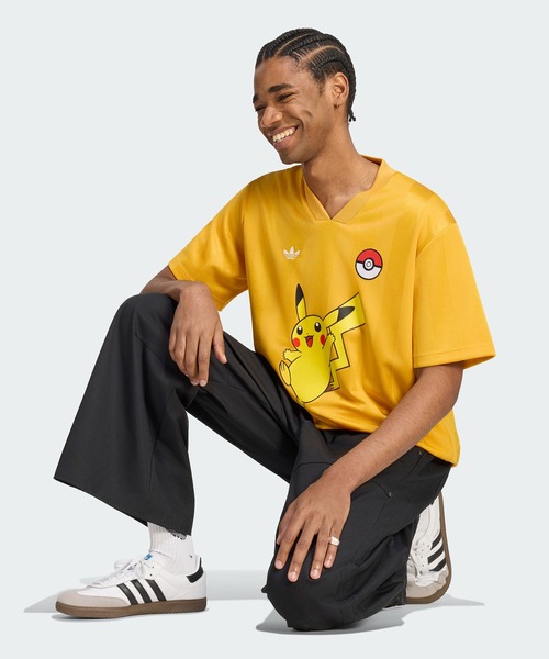 adidas(アディダス)の「Pokemon ジャージTシャツ / アディダスオリジナルス adidas Originals(Tシャツ/カットソー・メンズ・イエロー・X-LARGE/LARGE/3XL/XX-LARGE/X-SMALL/SMALL/MEDIUM/XX-SMALL)」の5枚目の写真