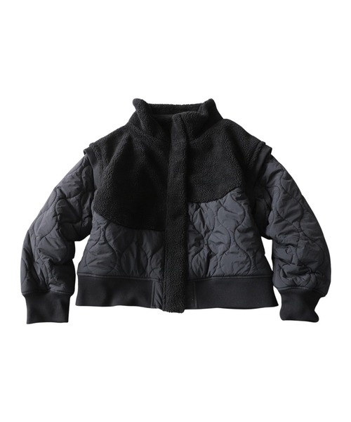 antiqua(アンティカ)の「2WAY ボア キルティング ジャケット(ブルゾン・レディース・ブラック/カーキ・ONESIZE)」の21枚目の写真