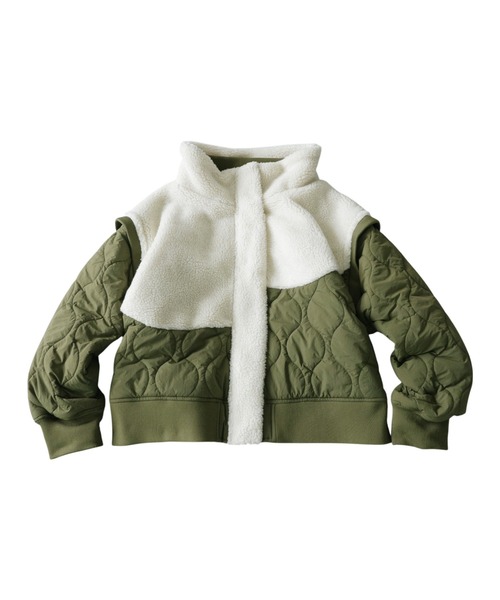 antiqua(アンティカ)の「2WAY ボア キルティング ジャケット(ブルゾン・レディース・ブラック/カーキ・ONESIZE)」の22枚目の写真